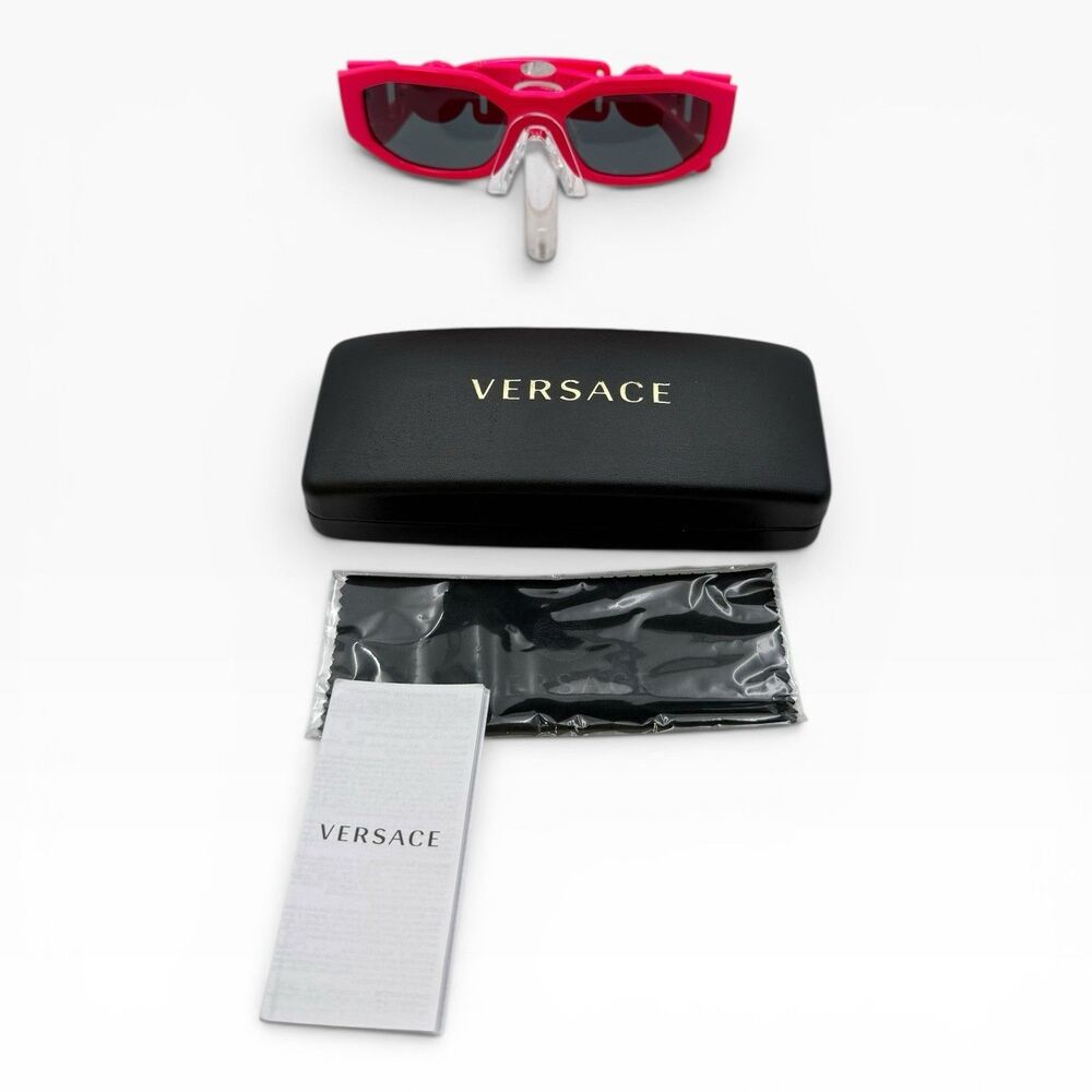 VERSACE Medusa Biggie Square Sunglasses Authentic Pink Gold